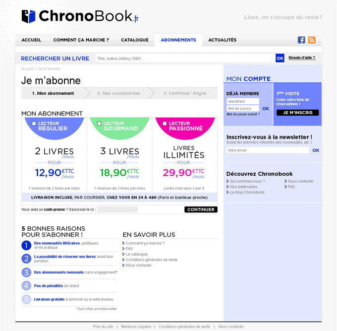 Sarah Ruimy Webdesigner Graphiste Freelance - Web - Chronobook abonnements